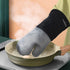 sungwoo Extra Long Silicone Oven Mitts, Heat Resistant Oven Gloves with Quilted Liner Non-Slip Textured Grip Perfect for BBQ, Baking, Cooking and ...