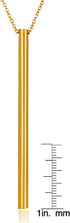 | ELYA Gold Plated Polished Bar Stainless Steel Pendant Necklace...