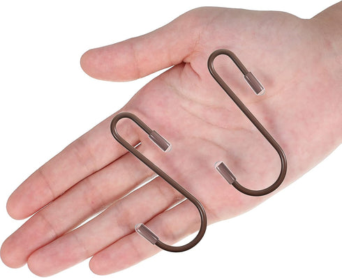 Hotop 36 Pieces S Hooks for Hanging 2.4 Inch Heavy Duty S Shaped Hook Rack Metal Non Slip Hanger for Stocking Kitchen Pot Utensils Closet Wire Bat...