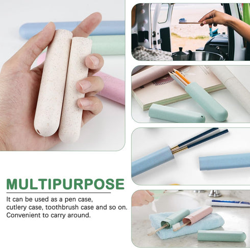 4Pcs Travel Toothbrush Case Portable Toothpaste Toothbrush Cover Storage Box Toothbrush Holder for Trip Camping School...