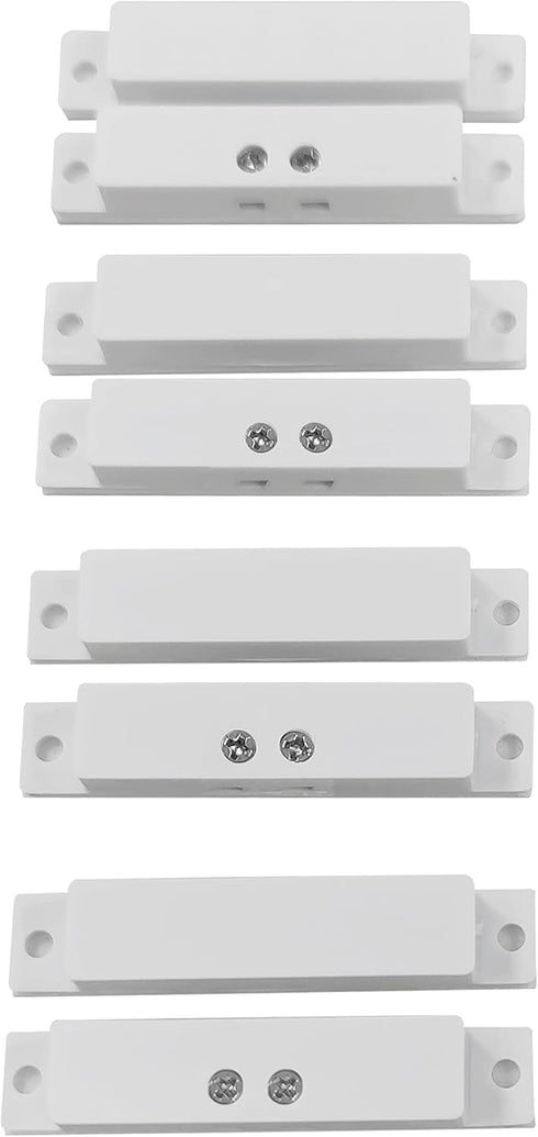 4 Sets NC Wired Door Alarm Magnetic Contact Sensor with Double Side Tape...