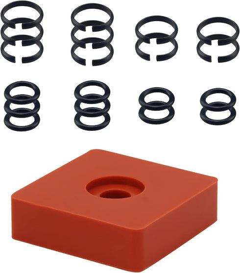 (10 Sets) 1/2" Impact Wrench Retaining Rings with O-Ring, Compatible with Electric/Pneumatic Wrench, Including Retainer Ring Anvil Install Tool...