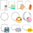 10 PCS Plaque Frame Cookie Cutters Set Fondant Tiles Biscuit Cutter Molds for Cookie Fruit Shapes...