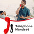 Cordless Telephone Handset, Retro Wireless Mobile Phone Telephone Handset Receivers Headphones Radiation Proof Stereo Convenient Call Cell Phone(R...