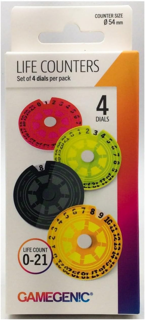Life Counters Single Dials (4 Pack) | Count Life or Victory Points | Use with Tabletop Games, Collectible Card Games and Living Card Games | Premi...