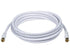 Monoprice Coaxial Cable with F Type Connector - RG6, Quad Shield, CL2, 10 Feet, White...