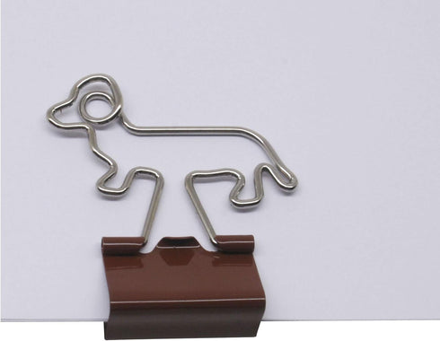 Dachshund Shaped Binder Clips 25 Count Bag Small 23mm Office Gift (Brown)...
