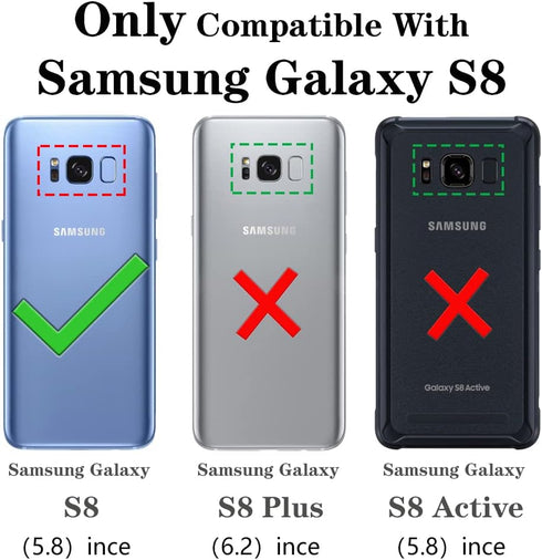 Yiakeng Samsung Galaxy S8 Case, Samsung S8 Phone Case, Military Grade Protective Cases with Ring for Samsung Galaxy S8 (Rose Gold)...