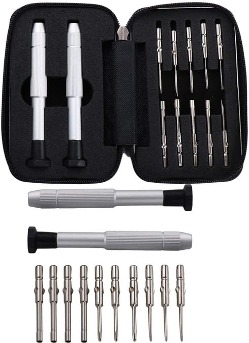 Eyeglass Repair Kit,Sunglass Repair Tool Metal Glasses Screws Screwdriver Assorted Kit Household Electric Appliances with Zipper Box Watch Tiny Sc...