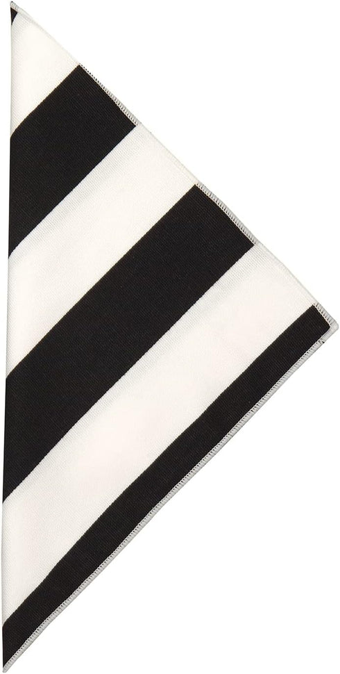 Black and White Table Linens, Cloth Napkins 18" Dinner 100% Cotton Wedding Table Decor, Summer Party, Use with Black or White Tablecloth Pk 4...