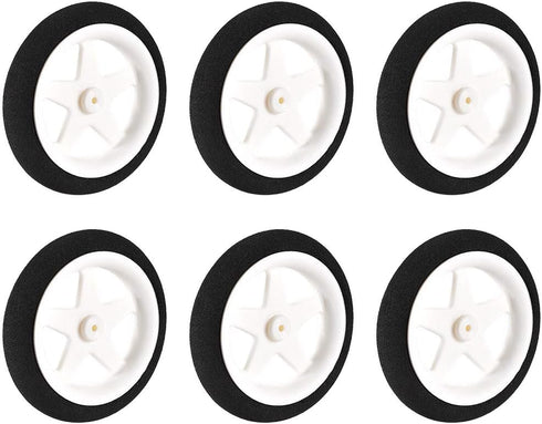 uxcell RC Model Plane Aircraft Wheel Micro Sport Wheel 0.07 Inch X 3 Inch - Wheel 6PCS...