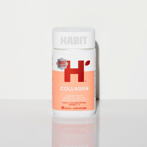 HABIT Collagen Supplement (60 Capsules) - New Look, 2000mg Collagen Peptides, Vitamin C & Vitamin E, Skin Health, Antioxidants, Non-GMO, Gluten Fr...
