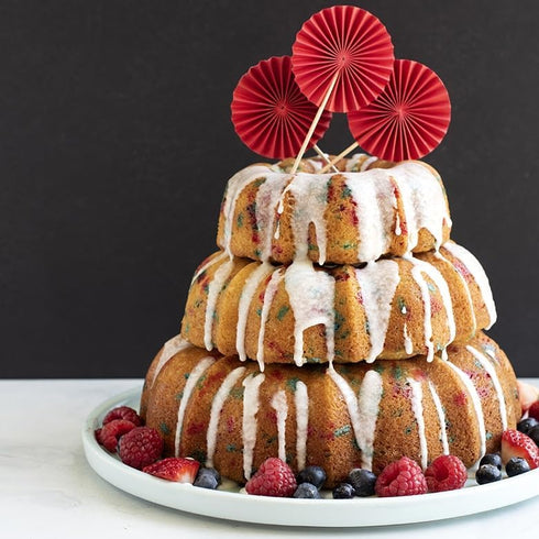 Nordic Ware Formed Bundt, Tiered 3-Piece Set, Sea Glass...