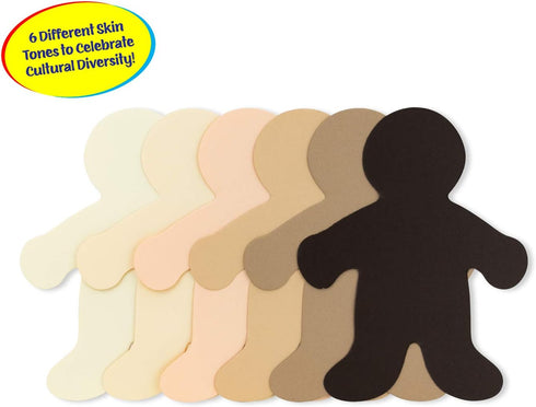 Hygloss Products - 68207 People Paper Cut Outs Culturally Diverse Family, Cardstock, 7" Mommy-24 ct, 7-Inch, Assorted 24 Count...