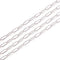 Craftdady 16.4 Feet Silver Paperclip Link Chain Brass Soldered Oval Cable Cross Chain 6x2.6mm with Spool for Jewelry Pendant Necklace Bracelet Mak...