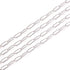 Craftdady 16.4 Feet Silver Paperclip Link Chain Brass Soldered Oval Cable Cross Chain 6x2.6mm with Spool for Jewelry Pendant Necklace Bracelet Mak...