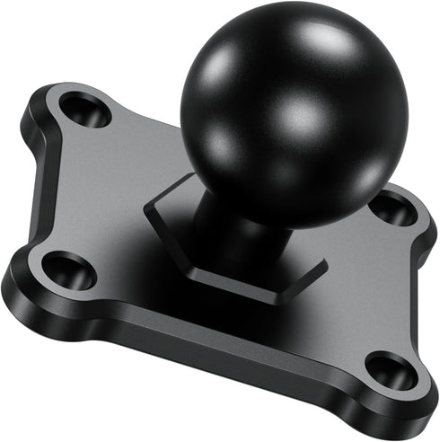 BRCOVAN 1'' Ball Mount Base with Aluminum Alloy 4-Hole AMPS Square Plate & 1'' TPU Ball Adapter Compatible with RAM Mounts B Size 1 Inch Ball Doub...