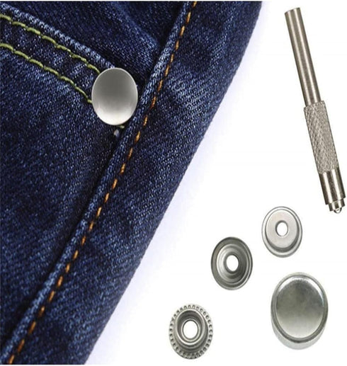 APRUNM 100 Pieces of Stainless Steel snap Set 15 Pieces of mm snap Button snap Cap with Pliers and 3 Pieces of Tools for Canvas Bag Leather DIY Cr...