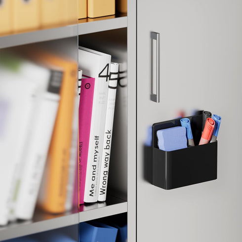 MaxGear Dry Erase Marker Holder Magnetic Pen Holder for Fridge, Dry Erase Board & Locker Organizer, Remote Control Holder for Wall Marker Holder, ...