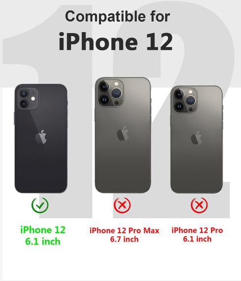 for iPhone 12 Waterproof Case with Built-in Screen Protector Full Body Shockproof Dustproof Dirtproof Heavy Duty Protective Phone Case for iPhone ...