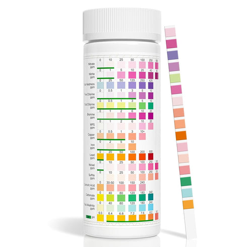 Water Testing Kits for Drinking Water: 125 Strips 16 in 1 Well and Drinking Water Test Kit, TESPERT Water Test Strips with Hardness, pH, Lead, Iro...