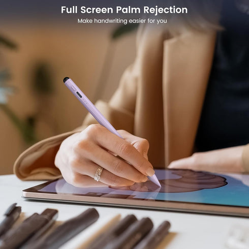 Stylus Pen for iPad, Dual-Tip 13 mins Fast Charge Apple iPad Pencil, Palm Rejection, Tilt Sensitivity, Compatible w/iPad Pro 11/12.9in, iPad 6/7/8...