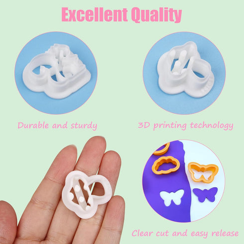 Fchil Squirrel Mushroom Clay Cutters for Earring Making, Pumpkin Pine Nuts Clay Molds, 26 Pcs Fall Polymer Clay Cutters for Jewelry Making...