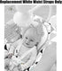 Replacement Parts for Baby Swing - Fisher-Price Revolve Baby Swing FBL70 ~ Set of 2 White Replacement Waist Strap with Male Part of Buckle...