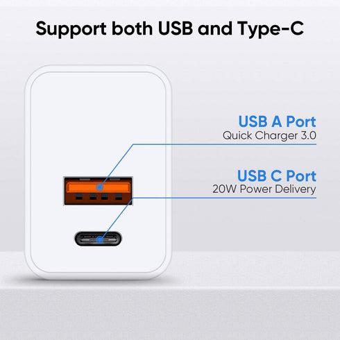 iPhone 14 pro Charger Block,USB C Wall Charger, Upgraded Certified 20W PD+Type C Charger Box Plug Dual Port Power Adapter for iPhone 13 Pro/12 Pro...