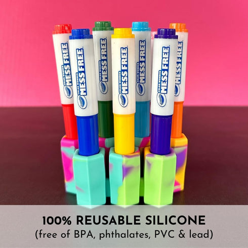 Big Bee, Little Bee - Marker Parker, Holder to Keep Markers Organized, Fits Most Broad and Fine Tip Markers, 100% Silicone, As Seen on Shark Tank,...
