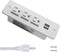 Conference Recessed Power Strip with USB Mountable Power Outlet Built in Desktop Workbench Drawer Cabinet 10'ft Heavy Duty Power Cord White...
