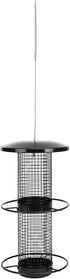 Nat & Jules Large Matte Black 11 inch Metal Hanging Outdoor Bird Feeder...