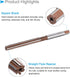 Hand Reamer, 1/4" Cutting Dia. 6 Flutes, High Speed Steel Milling Cutter Tool - / Applications: for Aluminum Plastic Wood Copper...