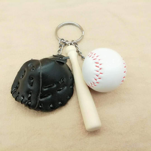 baseball keychain for boy leather for men Including hat and bat...
