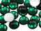 KraftGenius Allstarco 25mm Green Emerald H106 Round Flat Back Acrylic Cabochons 1 Inch Plastic Gems for Crafts Costume Embelishments Card Making J...