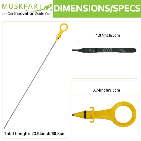 Engine Oil Dipstick 06H-115-611E for Audi A4 A5 Quattro with 2.0T Car Engine Oil Fluid Dipstick Replacement 06H 115 611 E...