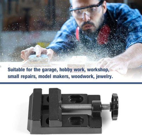 ASHATA Mini Flat Clamp Table Jaw Bench Clamp, Small Tabletop Clamp Drill Press Vice Tool Opening Parallel Table Vise for Holding Repairing DIY Scu...