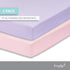 Everyday Kids 2-Pack Fitted Crib Sheets, 100% Soft Breathable Microfiber Baby Sheet, Fits Standard Size Mattress 28in x 52in, Lavender, Pink Nurse...