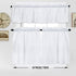 Curtain Valance,Waffle Weave Waterproof Window Valance for Bathroom,Rod Pocket Tailored Kitchen Valance Curtain Cafe Curtains - 60" x 15", White, ...