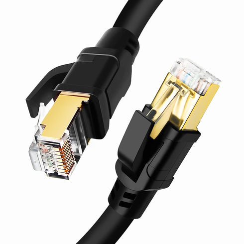 DDMALL CAT 8 Ethernet Cable 10ft, High Speed 40Gbps 2000MHz Indoor & Outdoor Network Internet LAN Cable, SFTP CAT8 Patch Cord with Gold Plated RJ4...