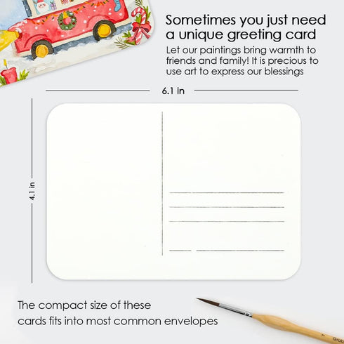 Grabie Watercolor Postcards, 100% Cotton, 24 Sheets, 4.1x5.9 Inches, 140lb (300gsm), Blank Note Cards for Watercolor Journal, Art Supplies for Tha...