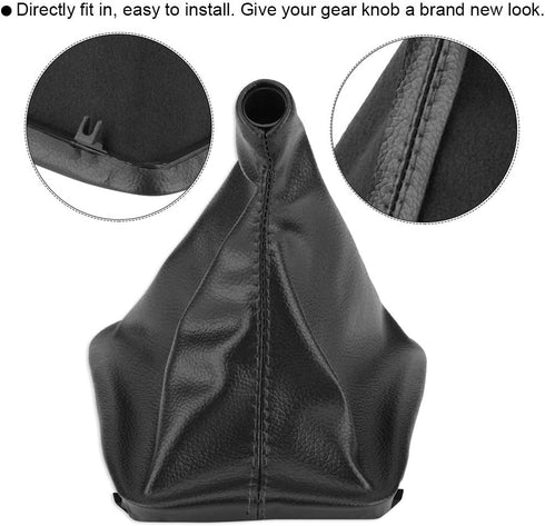 Gear Shift Boot, Left Hand Driver Car Gear Stick Shift Knob Gaiter Boot Cover Fit for E34 E36 Z3...