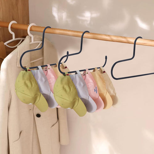 Hat Rack,Hat Organizer for Baseball Caps?2 Pack Metal Hat Holder for Closet,Baseball Cap Organizer Holds up to 20 Caps, Slip-Resistant Hat Hangers...