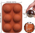 6 Holes Medium Semi Sphere Silicone Molds, 3 Packs Half Sphere Silicone Baking Molds for Making Chocolate, Cake, Jelly, Dome Mousse...