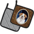 Caroline's Treasures SS8447PTHD Starry Night English Bulldog Pair of Pot Holders Kitchen Heat Resistant Pot Holders Sets Oven Hot Pads for Cooking...