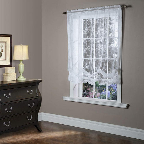 Mona Lisa Engineered Bridal Lace Balloon Shade with Scalloped Hem...