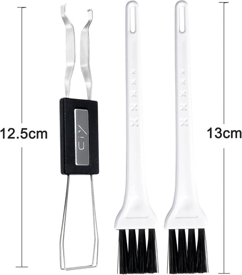 Keycap Puller Switch Puller Stainless Steel Keycap Removal Tool with 2 Pcs White Keyboard Cleaning Brush for Mechanical Keyboard...