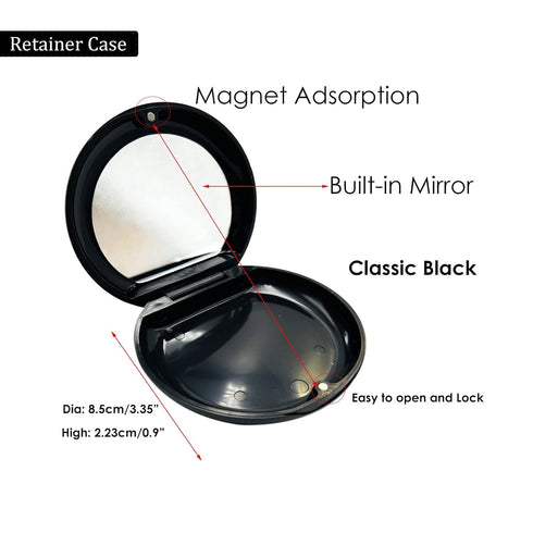 Orthodontic Retainer Case with 2 Pcs Aligner Removal Tool (Black & White)...