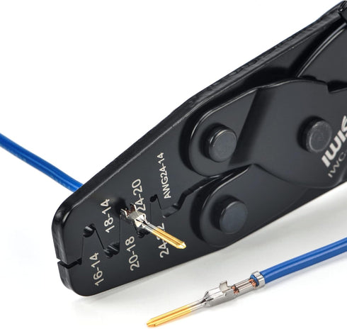 iCrimp IWC-1424A Crimping Tools for Deutsch DT Series Stamped & Formed Contact, Open Barrel Terminal Crimping Tool, AWG14 to AWG24 Wire Crimper...