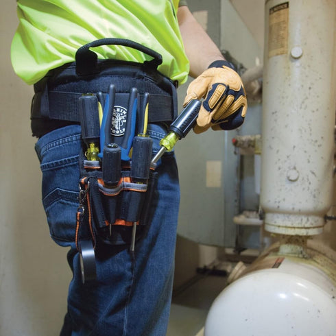 Klein Tools 5240 Tool Pouch, Tradesman Pro Maintenance Tool Pouch with 9 Pockets, Tape Thong, 2-Inch Tunnel Loop, Great Electrician Holster...